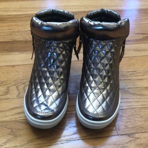 Steve Madden silver wedge sneakers size 4